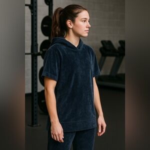 Nike Golf Women’s Short Sleeve Hoodie Pullover Size Large 12-14 Dark Gray‎